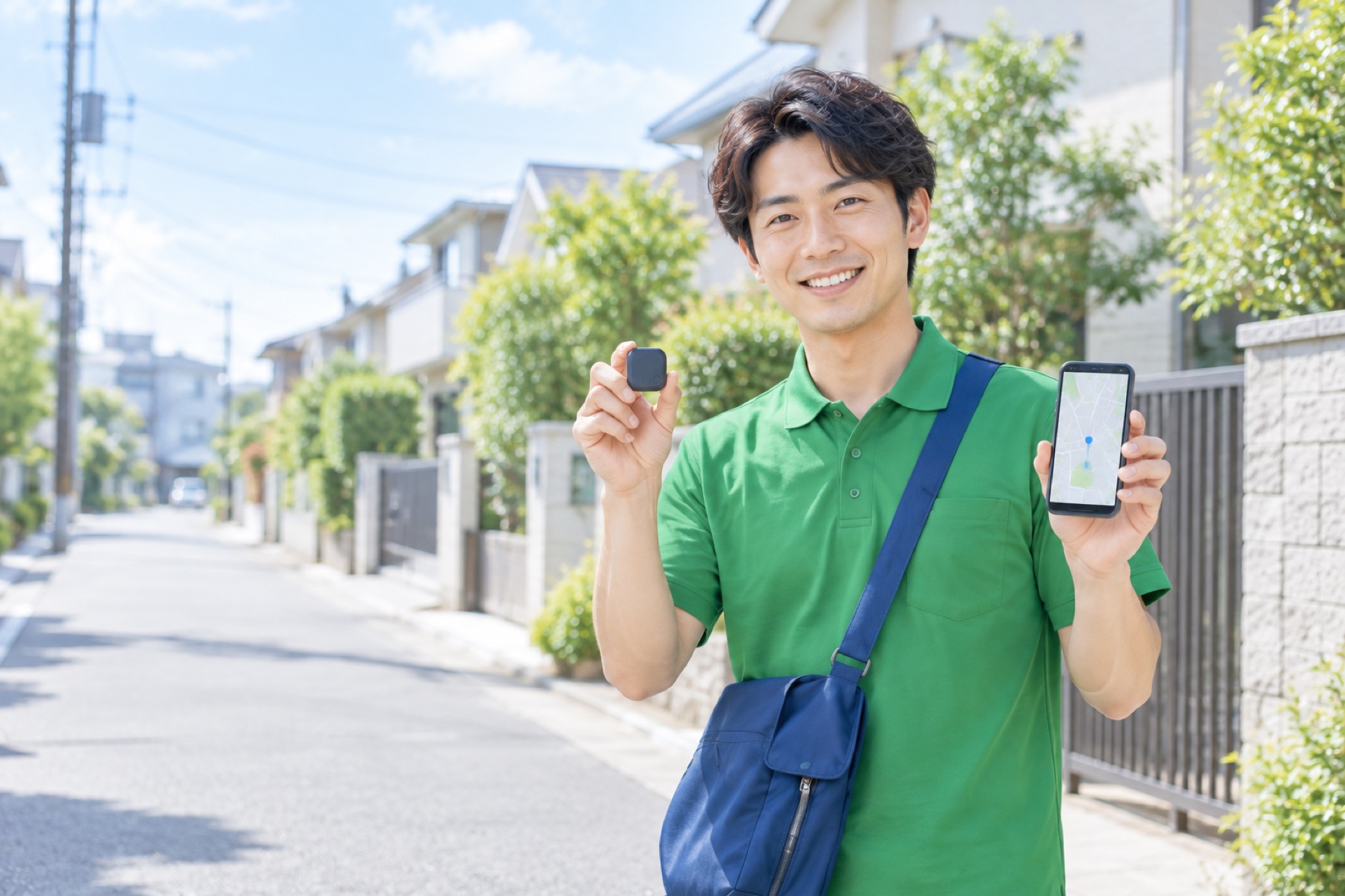 スマートフォンのGPSで記録される配布ルート